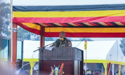 President Yoweri Museveni addressing the NRM National Conference on Monday 25, August 2025. PHOTO BY ALEX MASEREKA JOEL