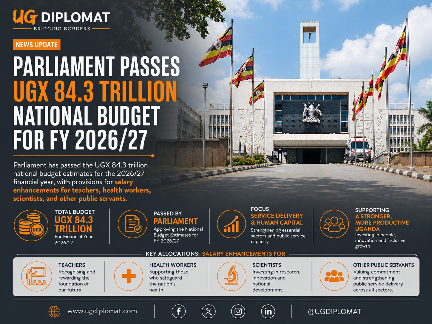 Teachers, Health Workers to Benefit as Uganda Passes Shs84.3T Budget