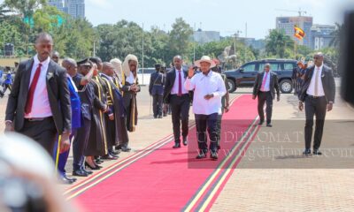 President Yoweri Museveni arriving at Kololo Independence Grounds where he delivered his 2026 State of the Nation Address. PHOTO BY ALEX MASEREKA JOEL